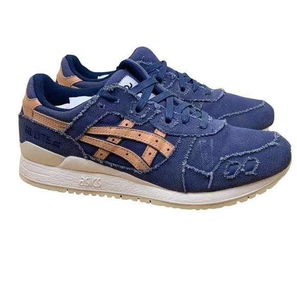 ASICS GEL LYTE III Mens Size 8 Frayed Denim Run Shoe Ron Fieg H7E2N - Picture 3 of 11